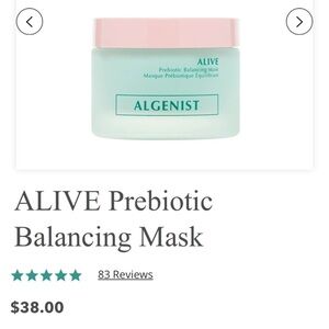 BNIB Algenist Alive Probiotic Balancing Mask, Full Size